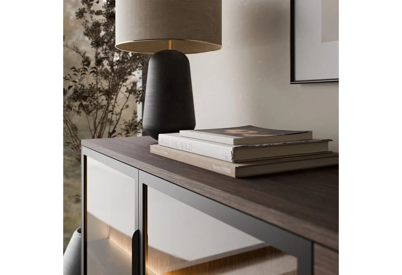 Lookway Kommode LINEA LOFT mit LED-Beleuchtung Eiche Dunin Schwarz - Bild 4