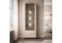 Lookway Glasvitrine MIRAGE GOLD Sandbeige mit LED-Beleuchtung Bild 1