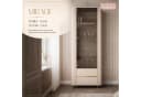 Lookway Glasvitrine MIRAGE GOLD Sandbeige mit LED-Beleuchtung Bild 3