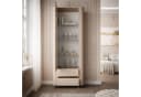 Lookway Glasvitrine MIRAGE GOLD Sandbeige mit LED-Beleuchtung Bild 5