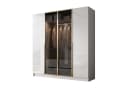 Lookway Kleiderschrank ATRIUM Weiß Hochglanz Gold Akzente Bild 2