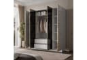 Lookway Kleiderschrank ATRIUM Weiß Hochglanz Gold Akzente Bild 3