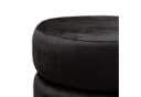 Lookway Pouf LUCIA Glamour-Stil mit goldenem Sockel Schwarz Bild 3