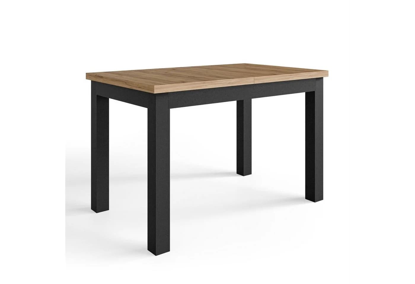 Lookway Esstisch TIVO ausziehbar 120-160 cm Craft-Eiche/Schwarz - Bild 2