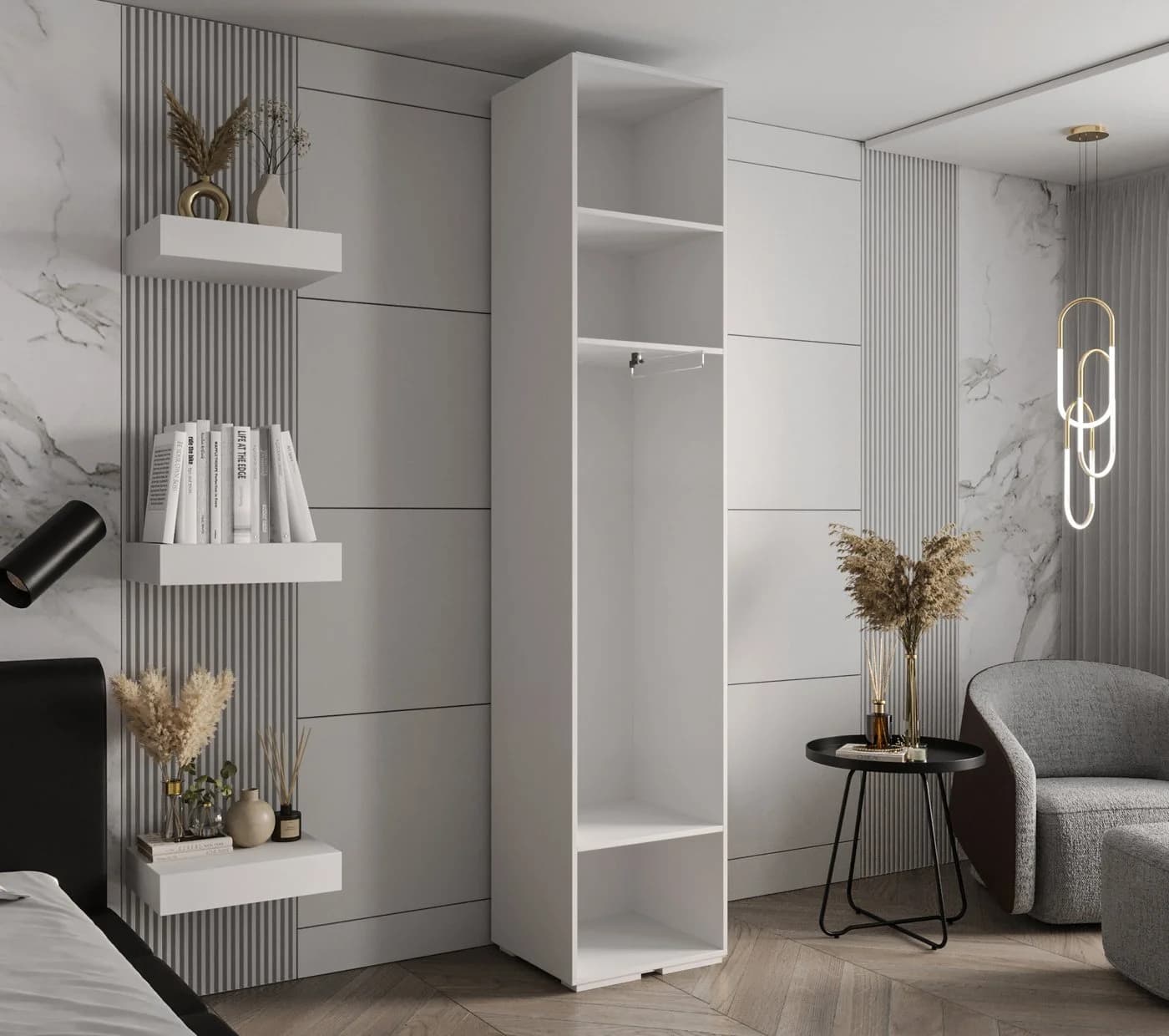 ABIKS MÖBEL Drehtürenschrank INOVA 3 Schlafzimmerschrank Schwarz - Bild 2