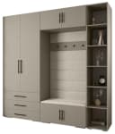 ABIKS MÖBEL Kompaktgarderobe INOVA mit Kleiderstange und Regalen Bild 2