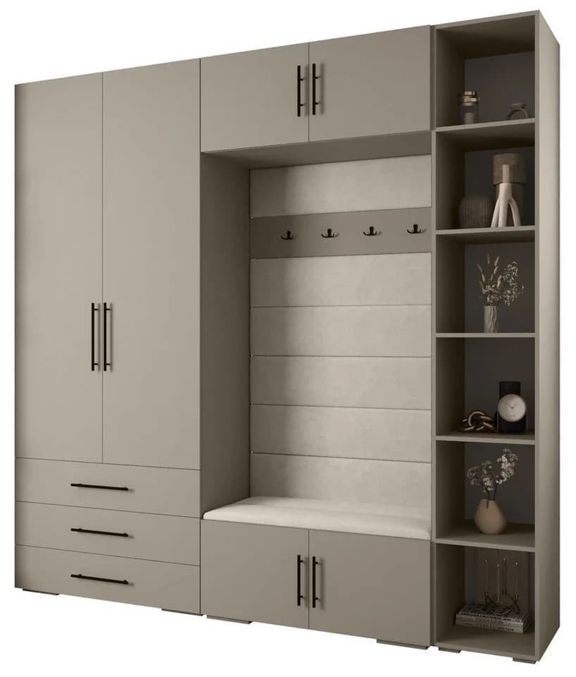ABIKS MÖBEL Kompaktgarderobe INOVA mit Kleiderstange und Regalen - Bild 2