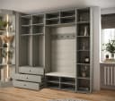 ABIKS MÖBEL Kompaktgarderobe INOVA mit Kleiderstange und Regalen Bild 3