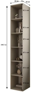 ABIKS MÖBEL Kompaktgarderobe INOVA mit Kleiderstange und Regalen Bild 5