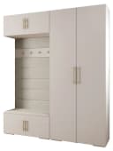 ABIKS MÖBEL Kompaktgarderobe INOVA 3 SATZ mit Kleiderstange und Regalen Bild 2