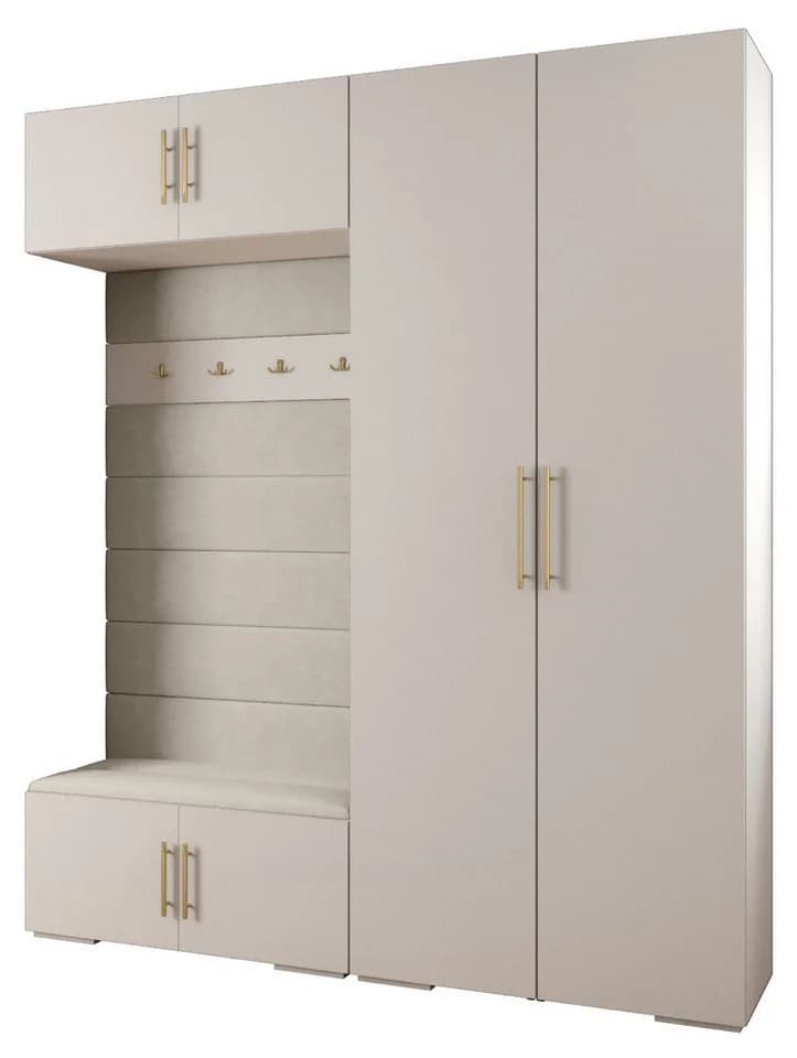 ABIKS MÖBEL Kompaktgarderobe INOVA 3 SATZ mit Kleiderstange und Regalen - Bild 2