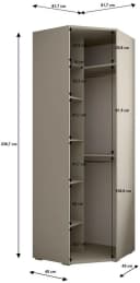 ABIKS MÖBEL Eckschrank Inova 4-tlg. mit Stange & Regalen Bild 4