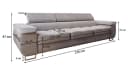 Masseno Sofa MOSINE mit Schlaffunktion und verstellbaren Kopfstützen Bild 3