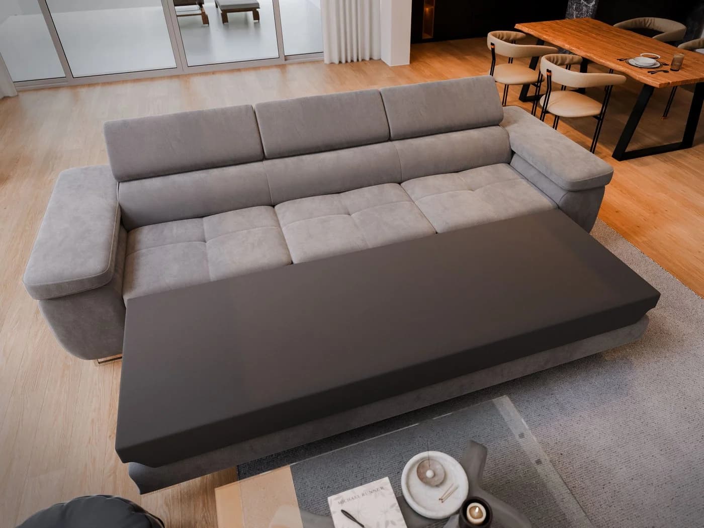 Masseno Sofa MOSINE mit Schlaffunktion und verstellbaren Kopfstützen - Bild 4