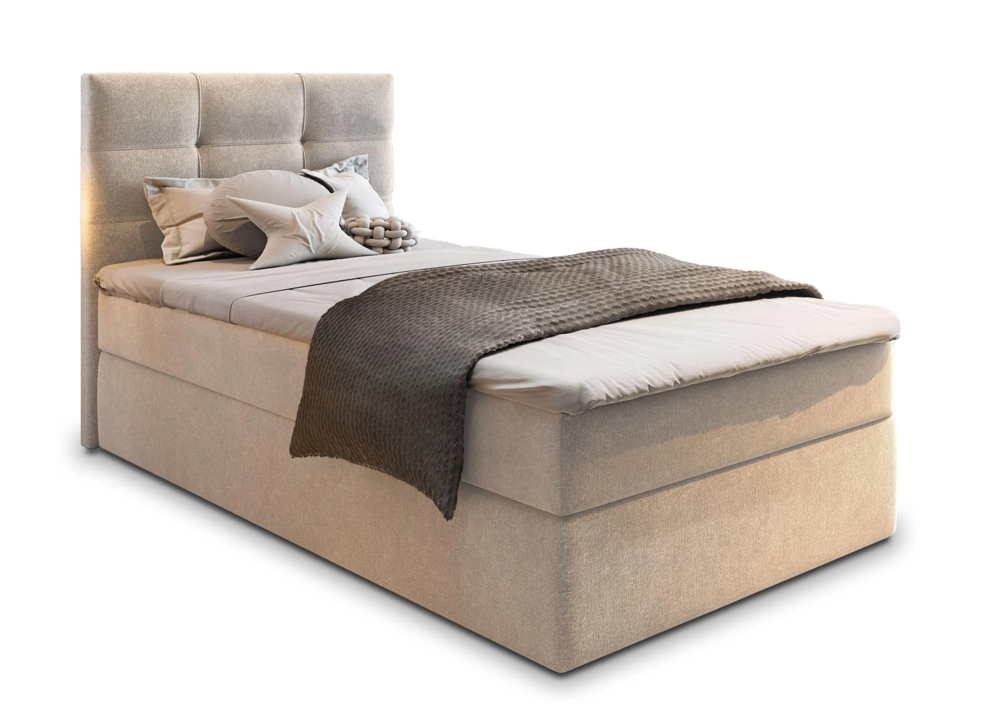 Masseno Boxbett GLOS mit Bonell Matratze und Topper Beige