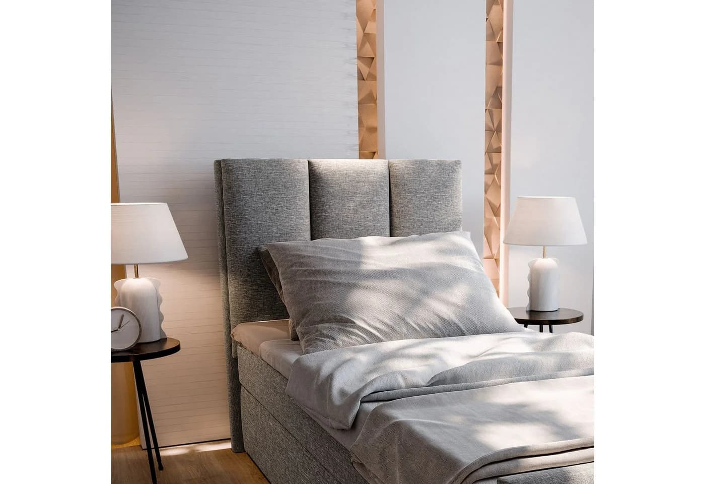 Masseno Boxbett LAGO Schwarz mit Bonell-Matratze und Topper - Bild 4