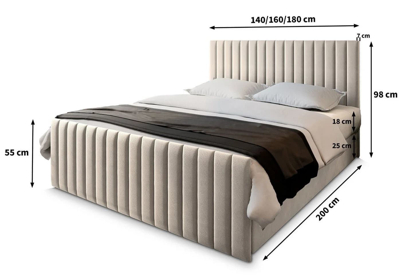 Masseno Boxbett ARION mit Bonell Matratze und Topper - Bild 3