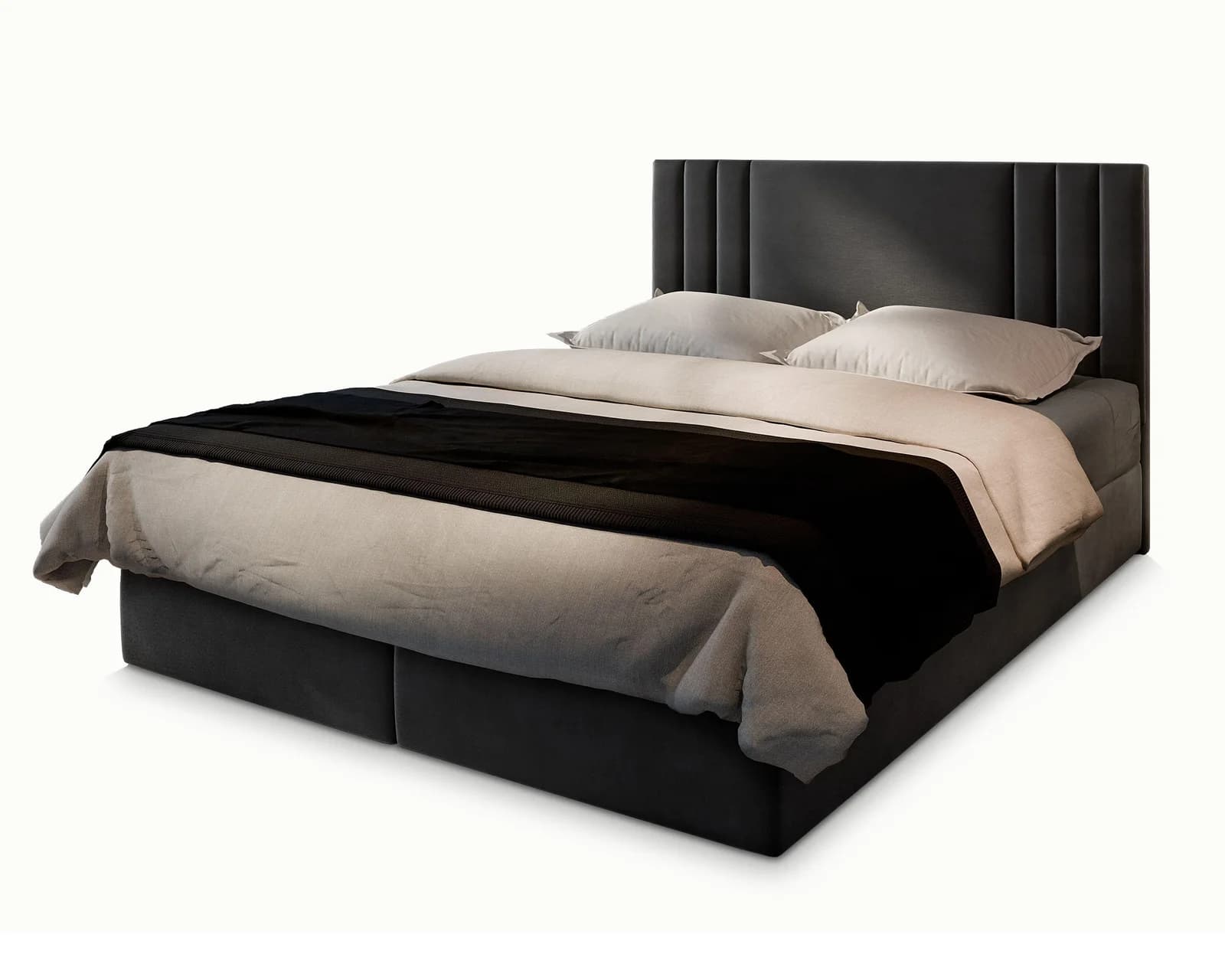 BOXBETT BRES Grau mit Matratze und Topper
