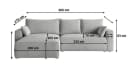 Masseno Ecksofa FORIL mit Schlaffunktion und Bettkasten grau Bild 3