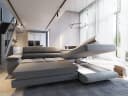 Masseno Ecksofa SELVA L-Form mit Schlaffunktion und Bettkasten Grau Bild 4