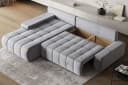Masseno Ecksofa ALESE Grau mit Schlaffunktion & Bettkasten Bild 4
