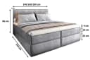 Masseno Boxbett PELLIO mit Bonell Matratze und Topper Grau Bild 3