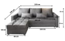 Masseno Ecksofa KOS L-Form mit Schlaffunktion und Bettkasten Bild 5