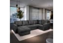 Masseno Ecksofa LORIVO Grau mit Schlaffunktion und Bettkasten Bild 2