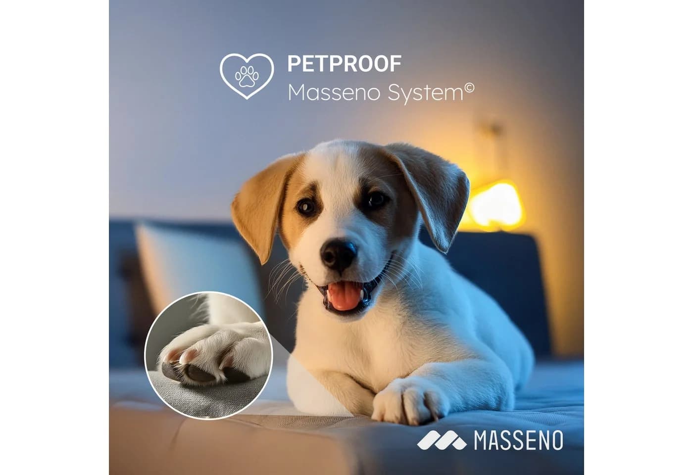Masseno Ecksofa LORIVO Grau mit Schlaffunktion und Bettkasten - Bild 5