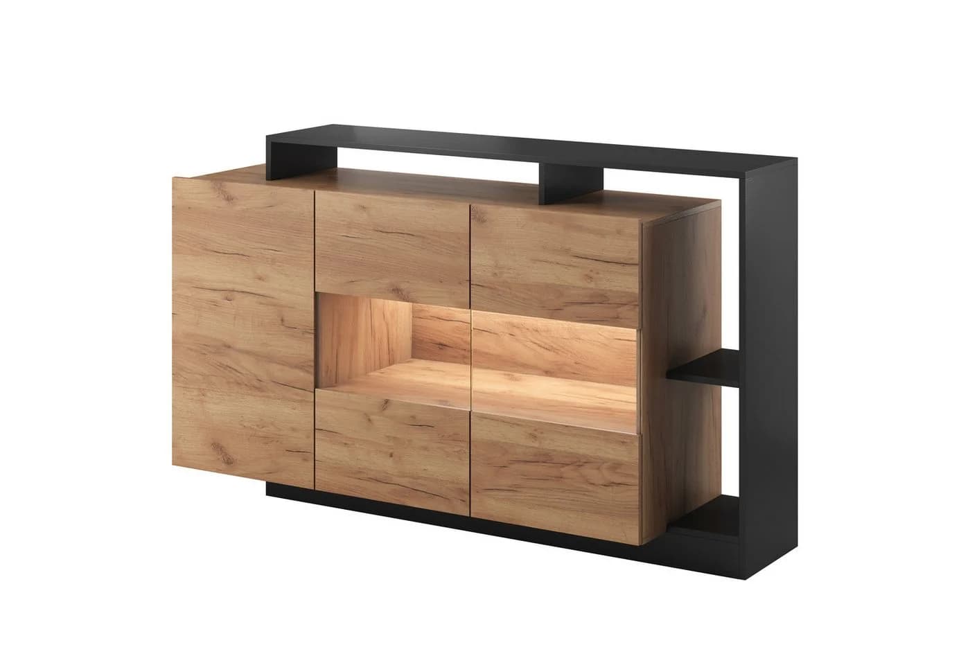 Masseno Kommode ALBINA 155 cm Sideboard Braun - Bild 2