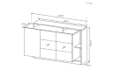 Masseno Kommode ALBINA 155 cm Sideboard Braun Bild 3