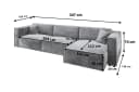 Masseno Ecksofa TOLMO mit Schlaffunktion und Bettkasten L-Form Bild 3