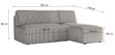 Masseno Ecksofa BRISO mit Schlaffunktion und Bettkasten, L-Form, Gelb Bild 5