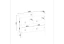 Masseno Kommode SENTIERO 104 cm Sideboard 2 Türen Gelb Bild 3