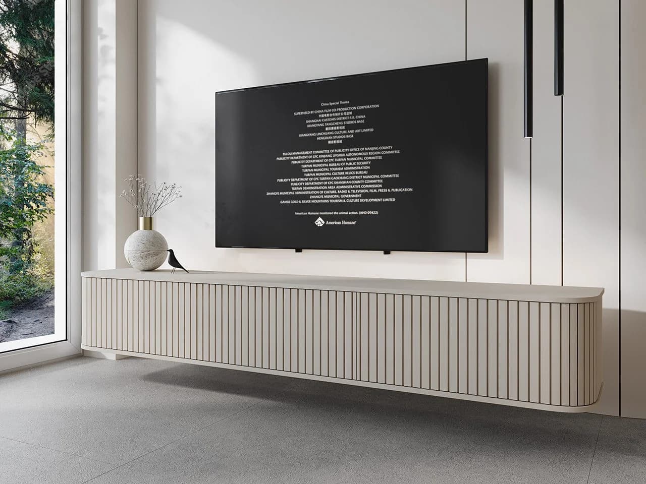 MOEBLINE Lowboard Hängende TV-Kommode ZILLO 215 Kaschmir - Bild 4