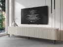 MOEBLINE Lowboard TV Schrank ZILLO 215N Kaschmir/Schwarz Bild 1