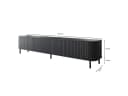 MOEBLINE TV-Schrank ZILLO 215N Schwarz Modernes Lowboard Bild 3