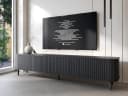 MOEBLINE TV-Schrank ZILLO 215N Schwarz Modernes Lowboard Bild 4