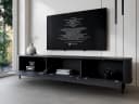 MOEBLINE TV-Schrank ZILLO 215N Schwarz Modernes Lowboard Bild 5