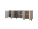 MOEBLINE Kommode Sideboard 4DN ZILLO kaschmir Schwarz Bild 3