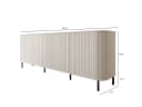 MOEBLINE Kommode Sideboard 4DN ZILLO kaschmir Schwarz Bild 4