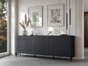 MOEBLINE Sideboard ZILLO 4 Schubladen Schwarz Bild 2