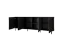 MOEBLINE Sideboard ZILLO 4 Schubladen Schwarz Bild 4
