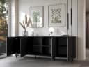 MOEBLINE Sideboard ZILLO 4 Schubladen Schwarz Bild 5