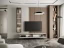 MOEBLINE Wohnwand FIVO 2 Kaschmir TV-Lowboard Vitrine Set Bild 1