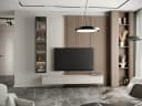 MOEBLINE Wohnwand FIVO 2 Kaschmir TV-Lowboard Vitrine Set Bild 2