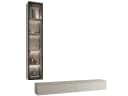 MOEBLINE Wohnwand FIVO 2 Kaschmir TV-Lowboard Vitrine Set Bild 3