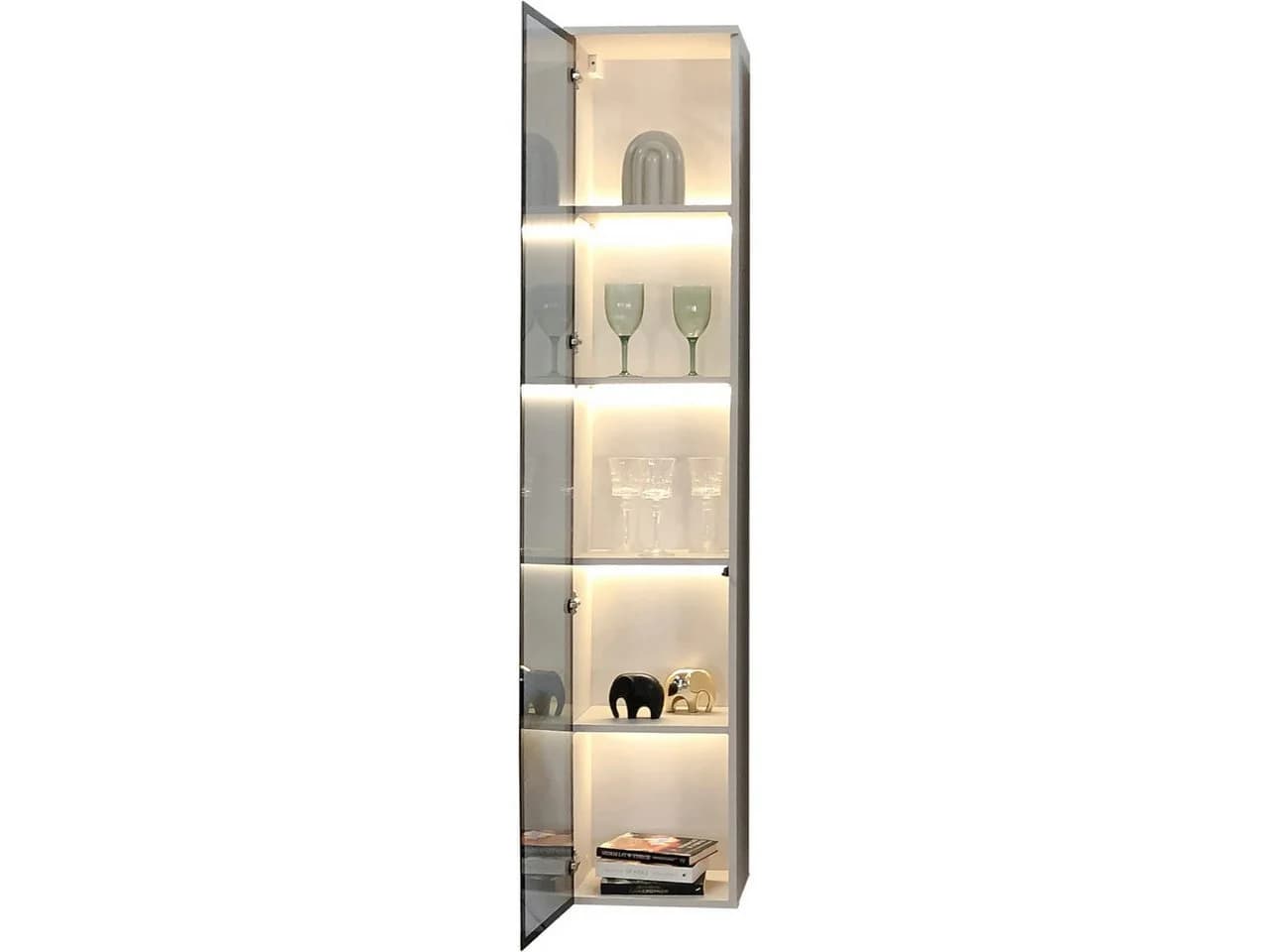 MOEBLINE Hängevitrine Vitrinenschrank FIVO 03 Kaschmir