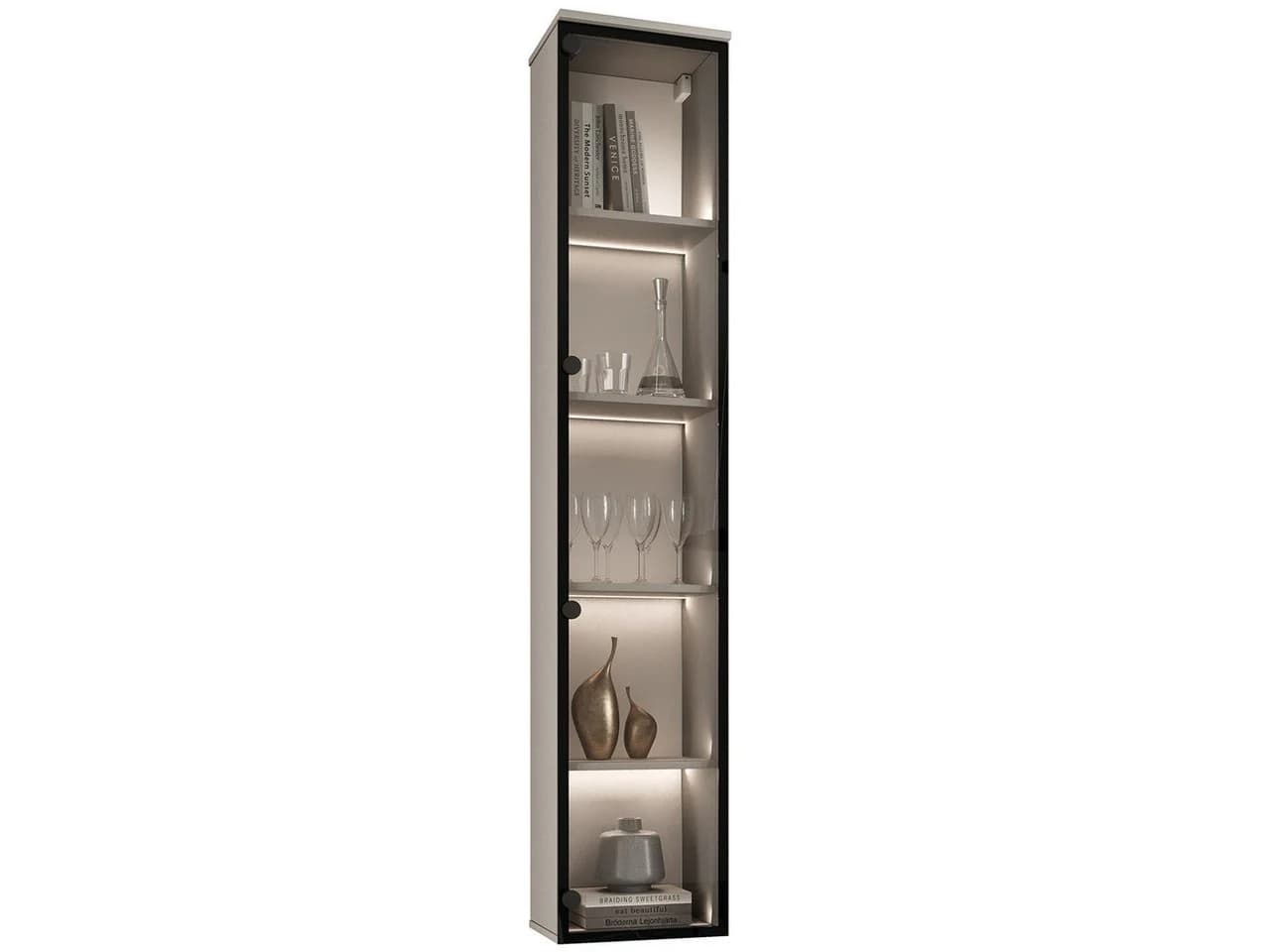 MOEBLINE Hängevitrine Vitrinenschrank FIVO 03 Kaschmir - Bild 2