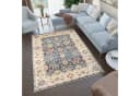 Tapiso Teppich RIVIOLI Blau Kurzflor Fransen Bild 1